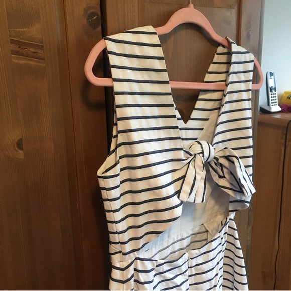 White+ Blue Striped Dress - Picture 3 of 5